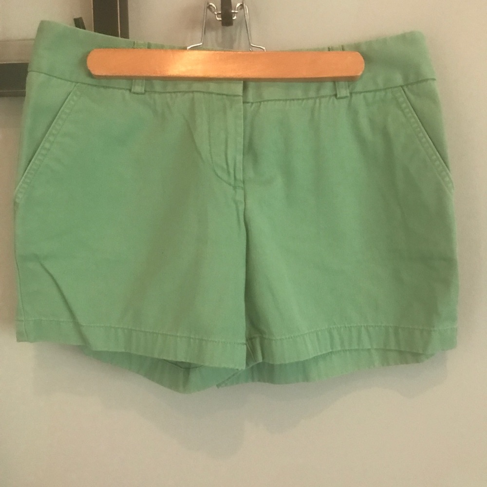 J Crew City Fit Green Shorts